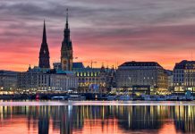 Alster Hamburg abends